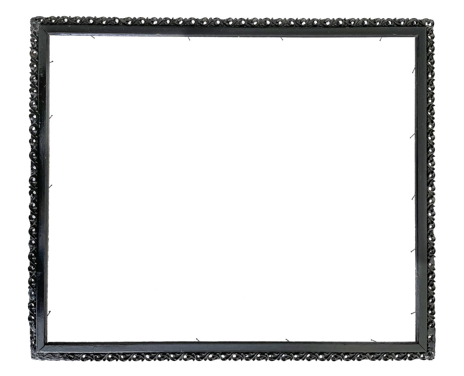 Antique Gesso Frame Vintage Picture Frame Ebony Black Etsy