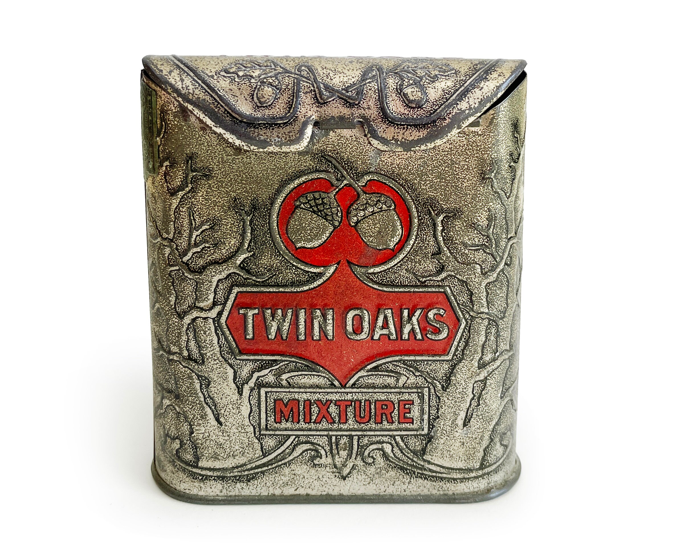 Vintage Twin Oaks Rolled Top Pocket Tobacco Tin, Antique Rustic General  Store Advertising Collectible for Home Decor
