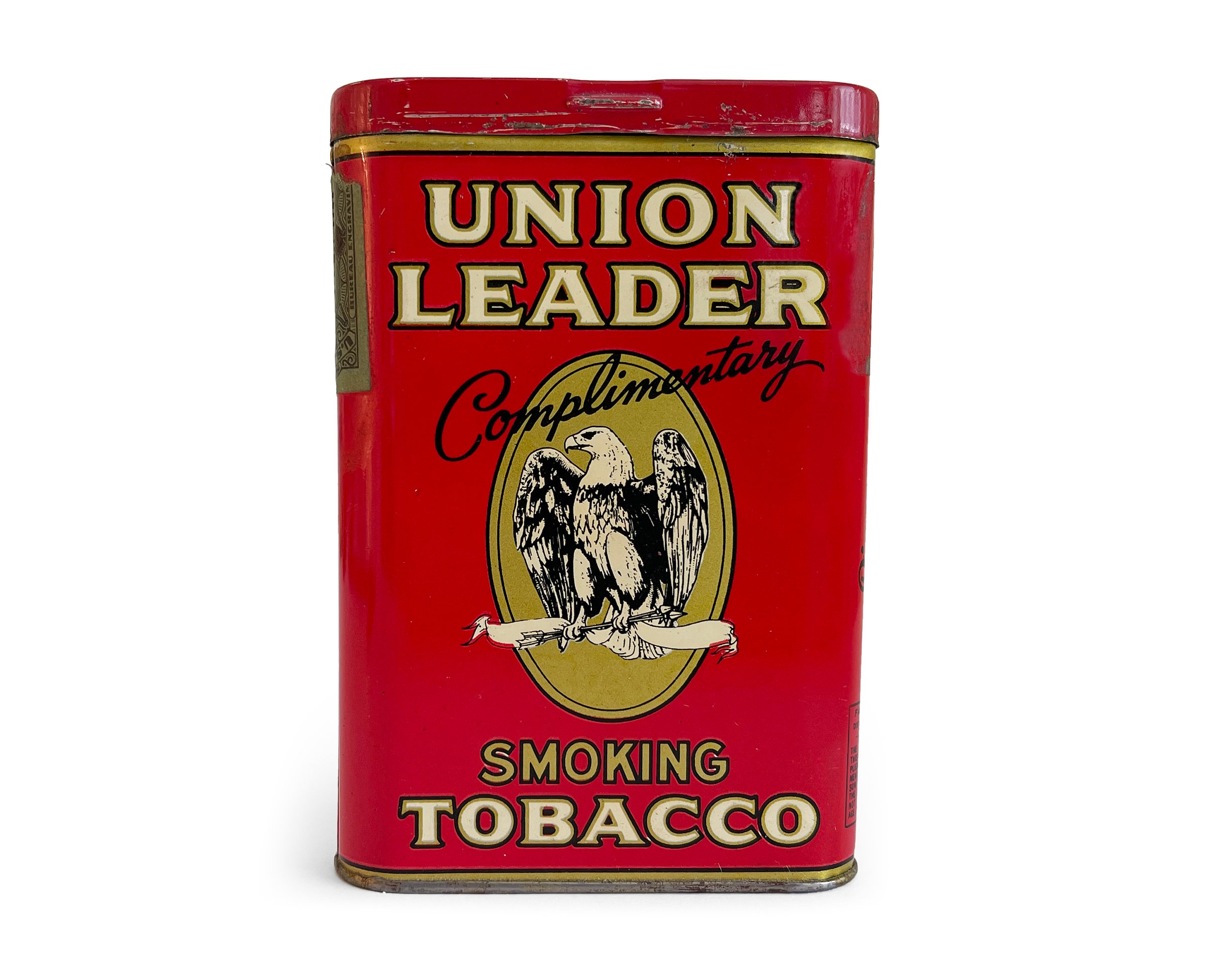 Union Leader Complimentary Pocket Tobacco Tin, Vintage