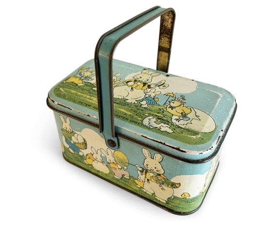 Rabbit Basket Tin with Handle Rabbit Basket Tin with Handle