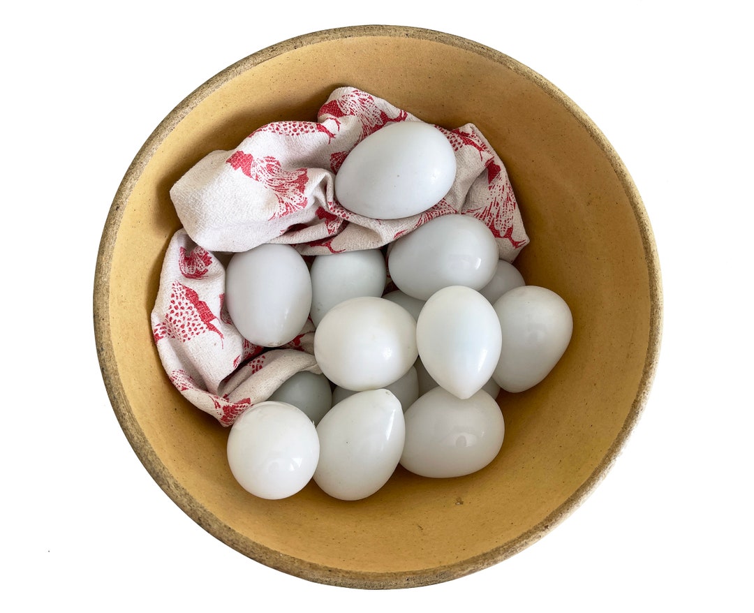 Antique Milk Glass Egg Blown White Nesting Eggs Old Brooding Etsy