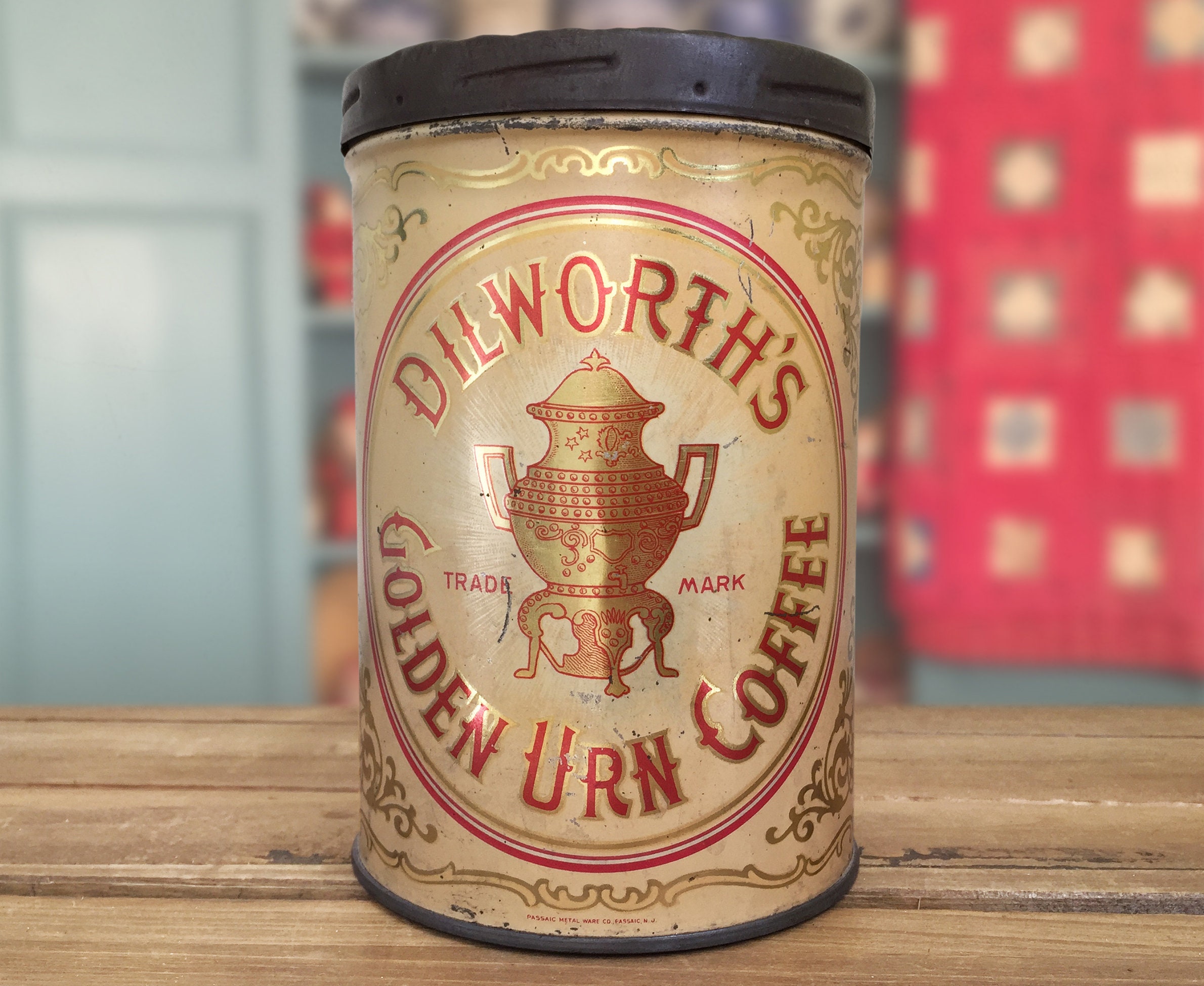 Download Vintage Coffee Tin Dillsworth Golden Urn Coffee Can General Etsy
