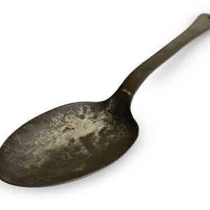 Antique Primitive 19th Century Kitchen Spoon, Hand Forged Metal Cooking Spoon, Kitchenalia, Rustic Kitchen Utensils, Vintage Kitchenware