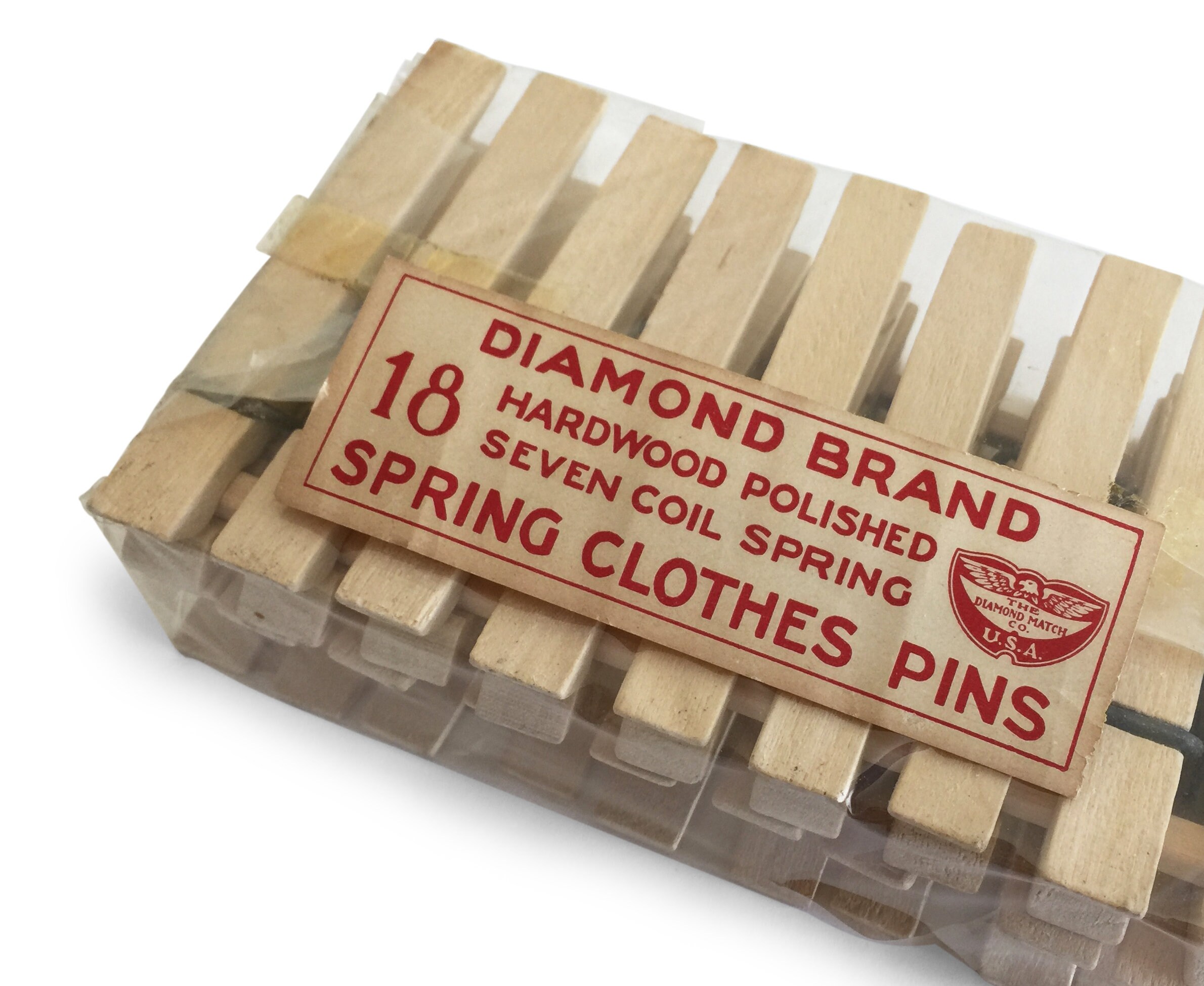 Vintage Clothes Pins Diamond Brand Sealed Package New Old Etsy