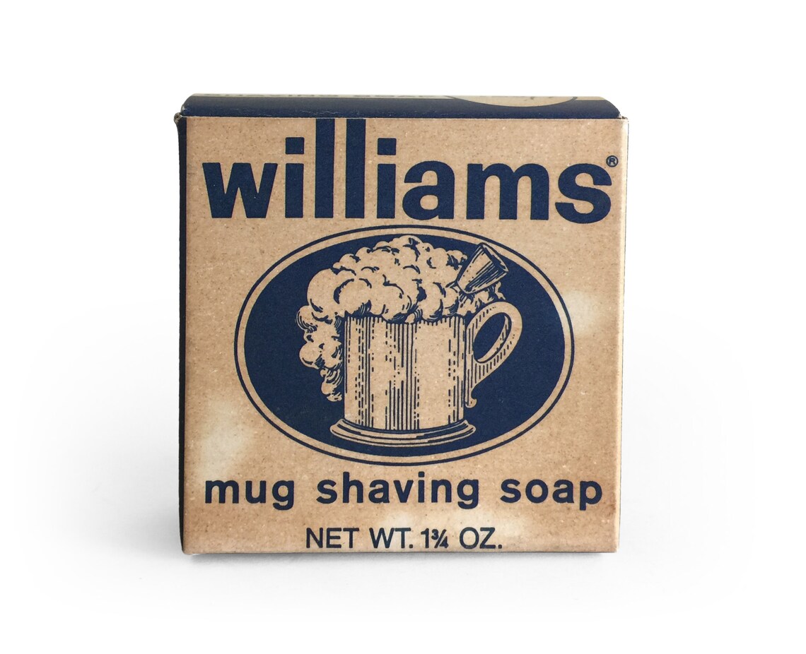Vintage Williams Mug Shaving Soap Box With Unused Bar Soap Etsy