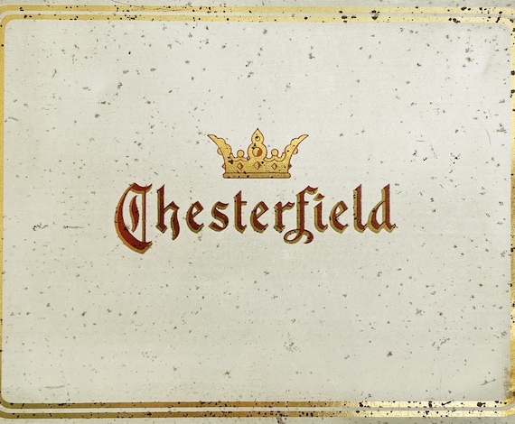 Vintage Chesterfield Tobacco Tin, Retro Metal Cigarette Case, General Store  Advertising