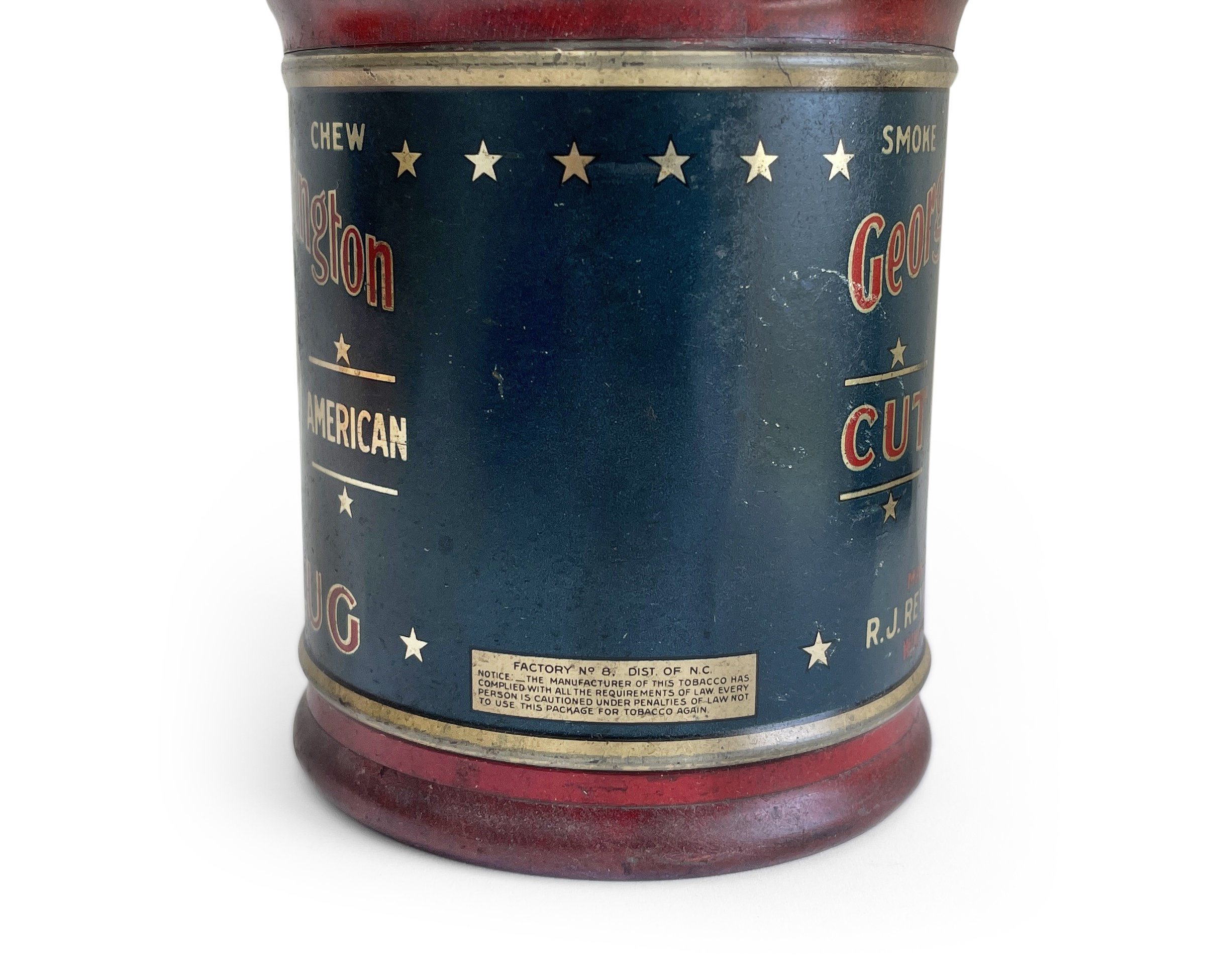 Vintage George Washington Cut Plug Tobacco Tin With Round Lid, Antique  Advertising Canister for Rustic General Store or Home Decor
