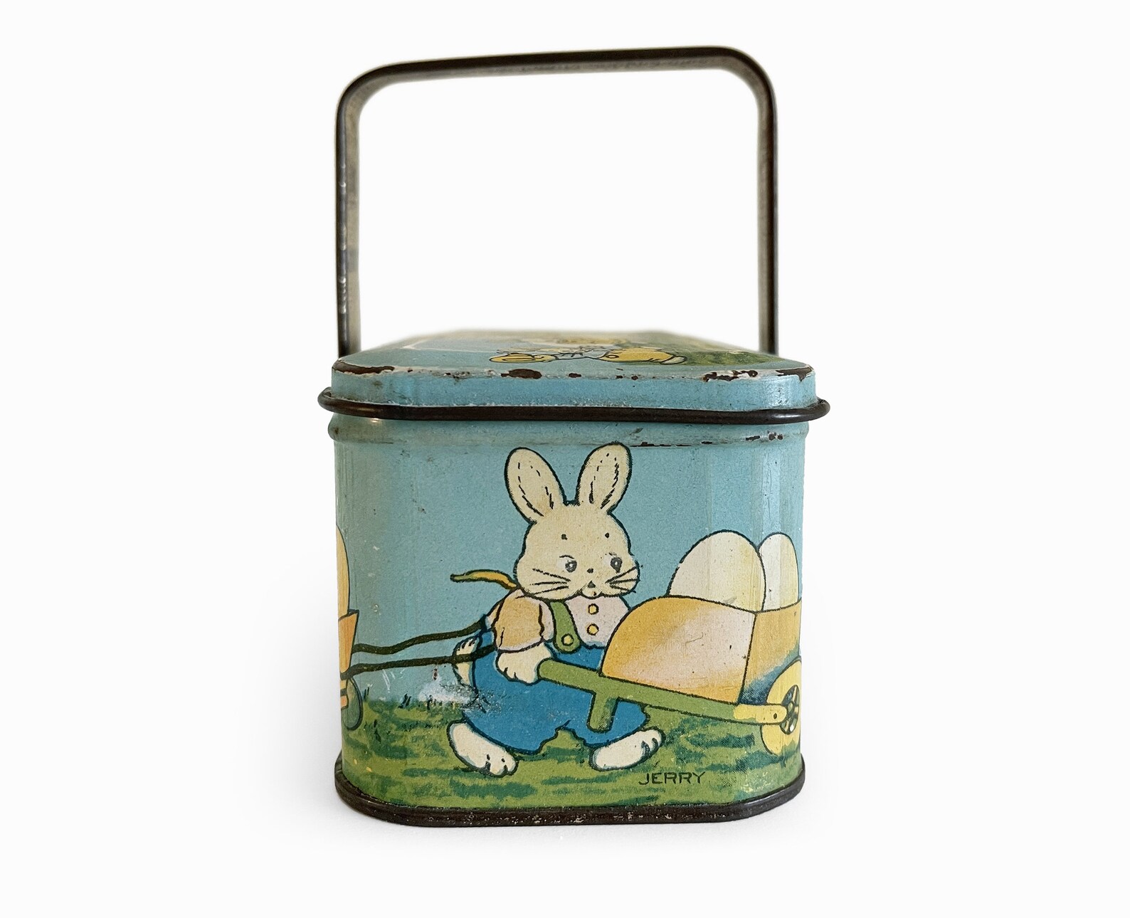 Sadter Rabbit Tin Vintage Peter Rabbit Easter Tin Basket, Rustic Spring Decor - Etsy