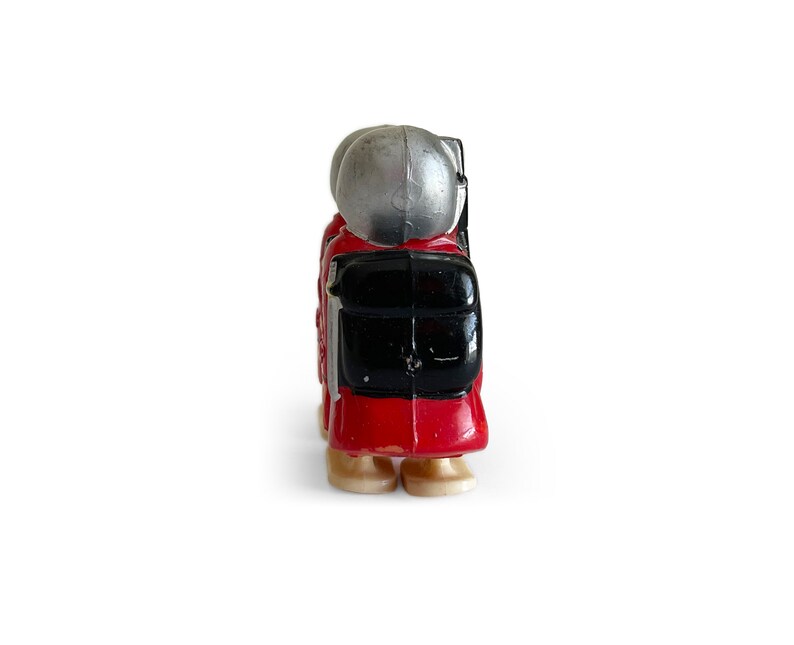 Vintage Spielzeugsoldat, Hap und Hop Ramp Walker, Marx Toys, Soldaten des Zweiten Weltkriegs, Plastik Pull Inline Walkies, rote Uniform, Made in Hong Kong Bild 8