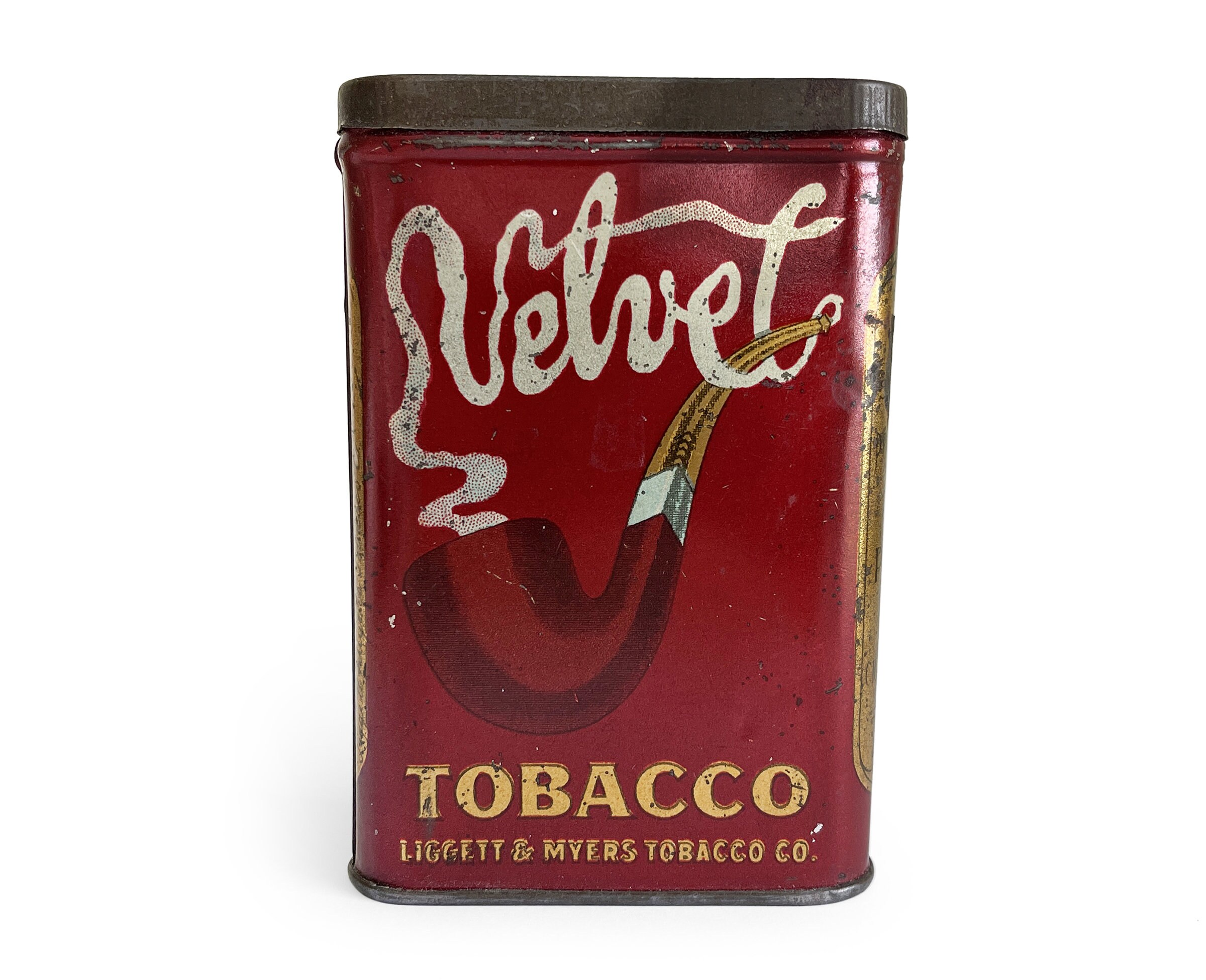 velvet tobacco tin value Vintage Velvet Pocket Tobacco Tin: Tobacciana Advertising Collectible Can,  Metal Cigarette Case,