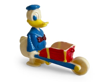 Jouet vintage Donald Duck Ramp Walker, jouet rétro en plastique de collection Walt Disney