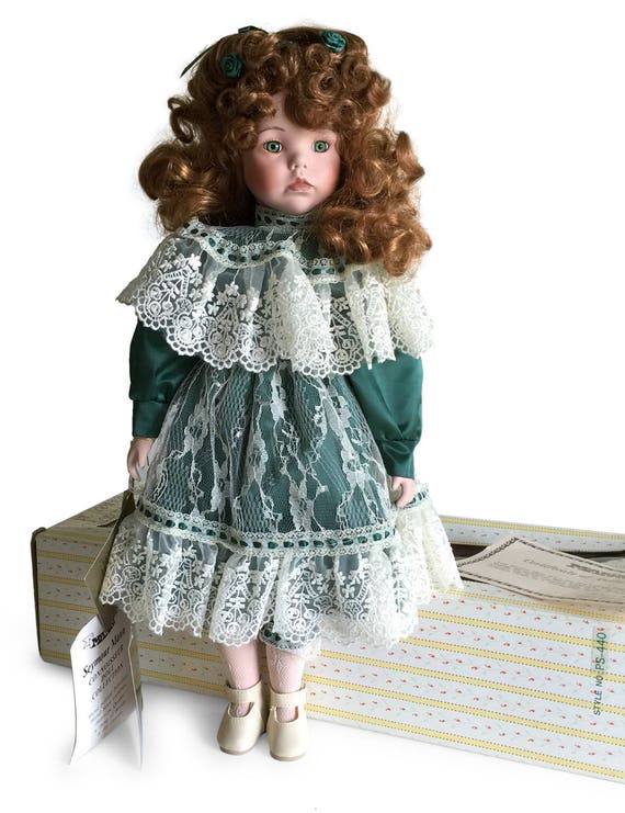 Vintage Seymour Mann Doll Connoisseur Collection Pauline in Box PS 440  Signed / Redhead Doll Porcelain Limited Edition Collector's Art Doll 