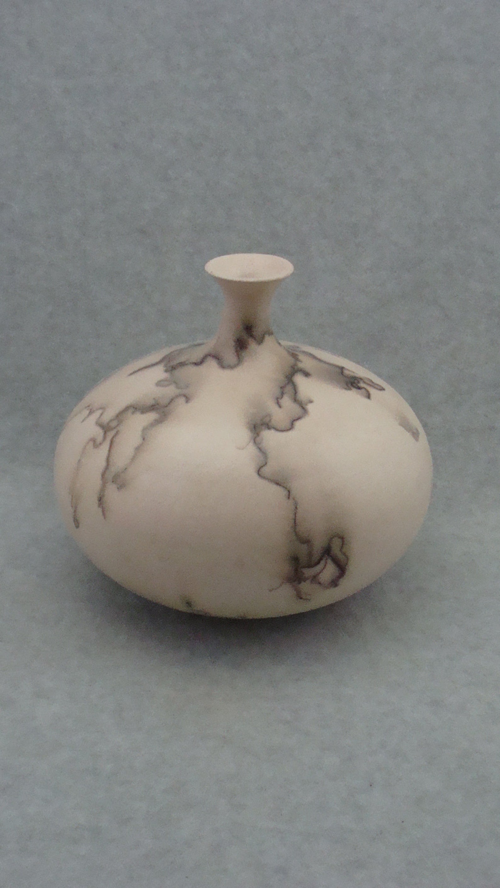 Stunning large Horse Hair Raku fired ceramic piece of art. Etsy