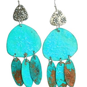 Patina Jewelry, Handmade Verdigris Earrings!