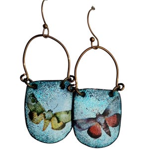 Moth Earrings, Insect Jewelry, Luxury Coastal Jewelry