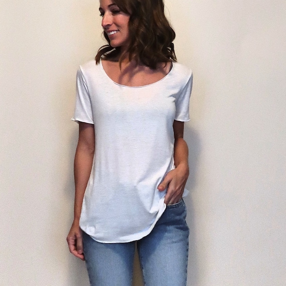 baggy white blouse