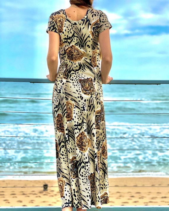 Vintage Lion dress, 1990s maxi - image 3