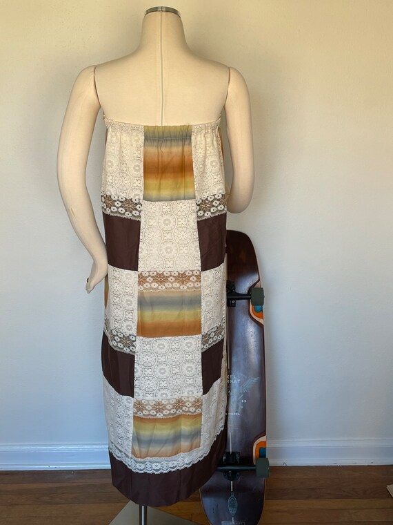 Vintage patchwork maxi skirt tent dress, tumblewe… - image 5