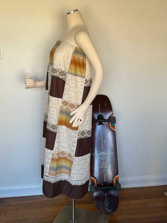 Vintage patchwork maxi skirt tent dress, tumblewe… - image 8