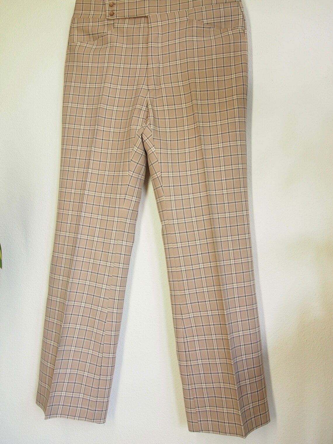 Vintage Plaid Pants Men's Vintage Pants 1970s Dress | Etsy