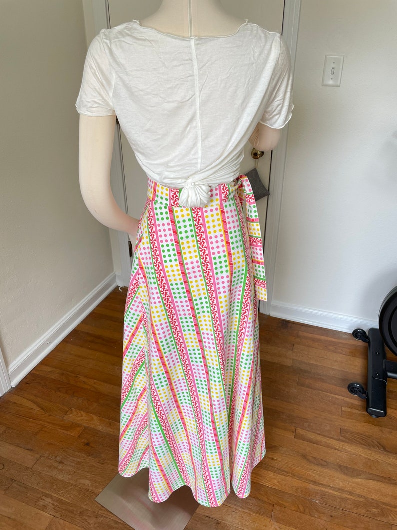 Vintage 1970s Candy Theme Wrap Skirt Haphazard Designs Palm - Etsy