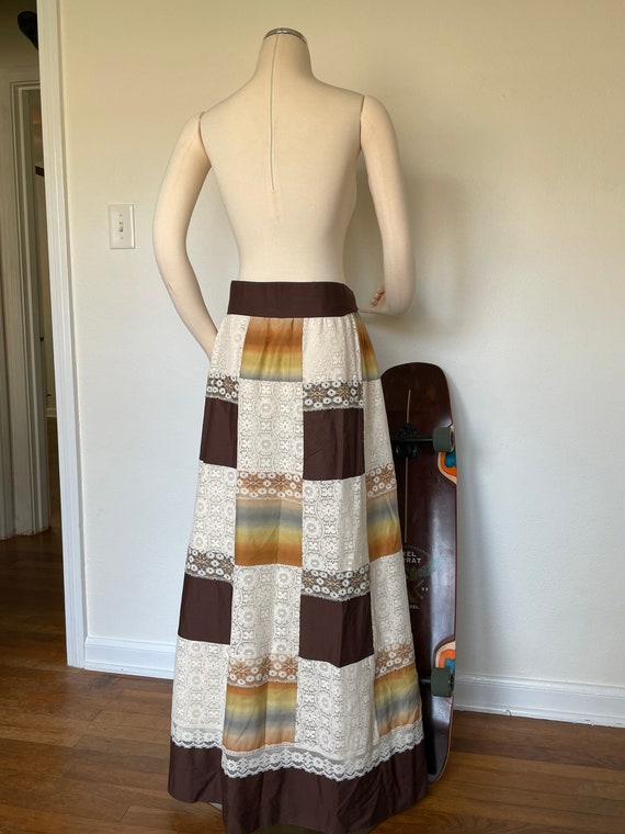 Vintage patchwork maxi skirt tent dress, tumblewe… - image 7