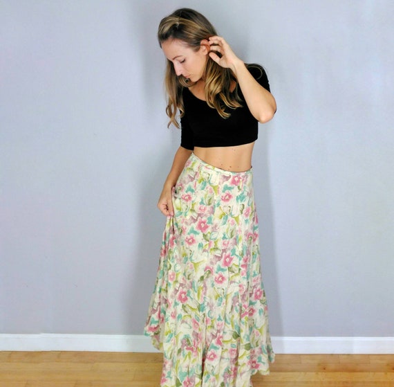 banana republic high waisted maxi skirt