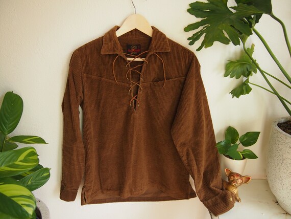 Vintage Corduroy Shirt, 1970s Shirt, 1980s Shirt,