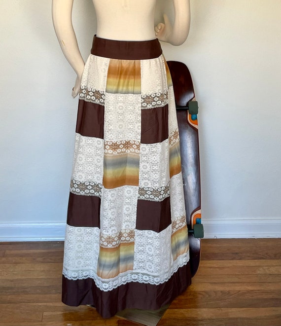 Vintage patchwork maxi skirt tent dress, tumblewe… - image 9