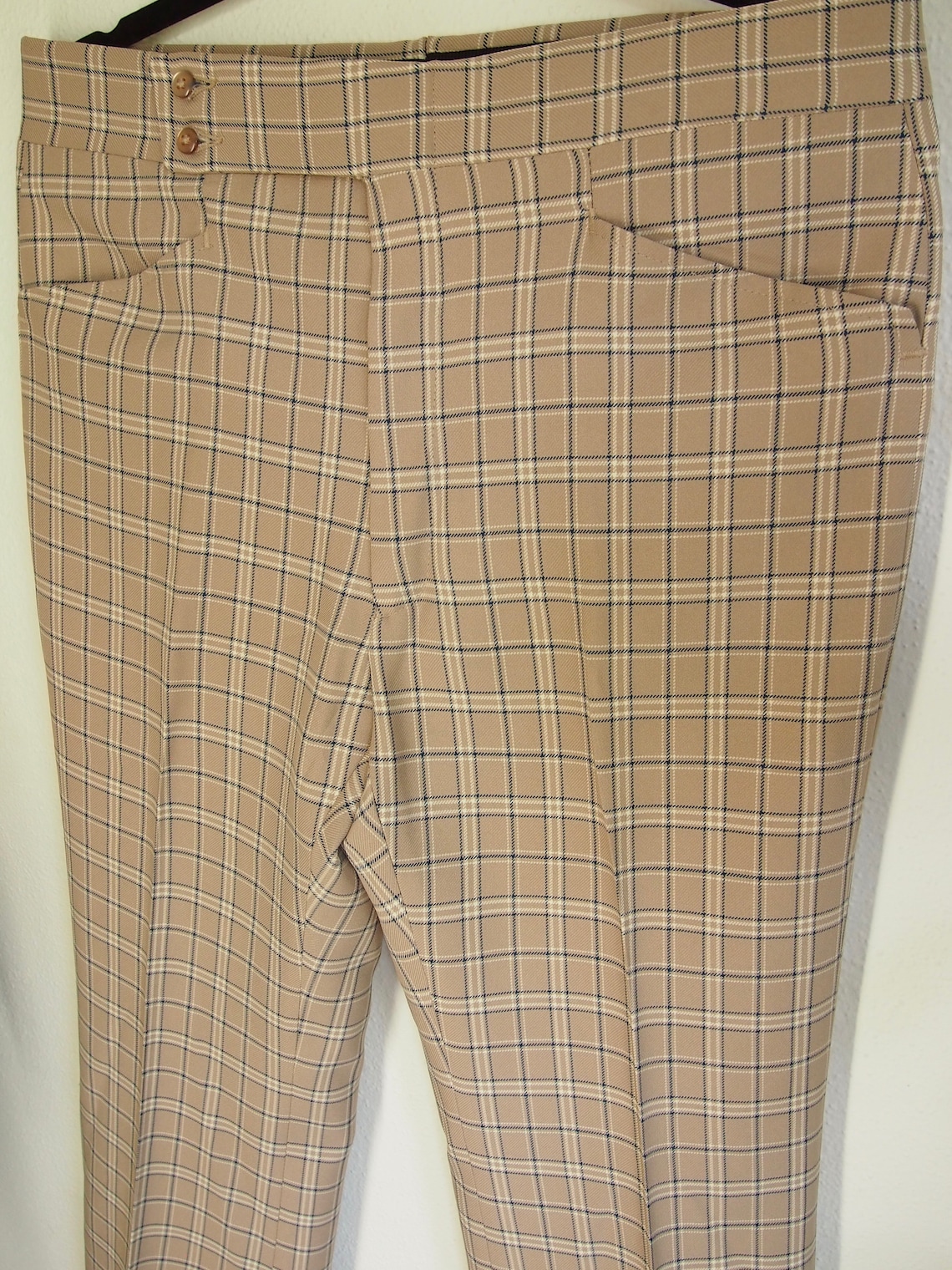Vintage Plaid Pants Men's Vintage Pants 1970s Dress Etsy