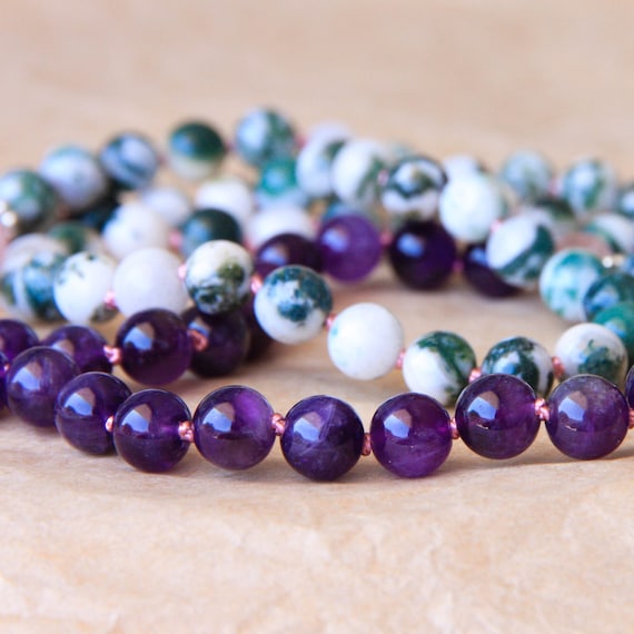 Amethyst buddhist prayer beads discount