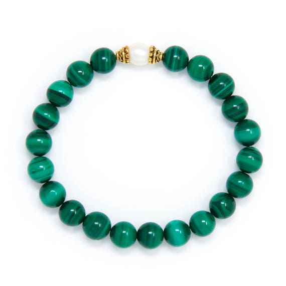Yoga Bracelet Buddhist Mala Bracelet Prayer Beads Malachite | Etsy