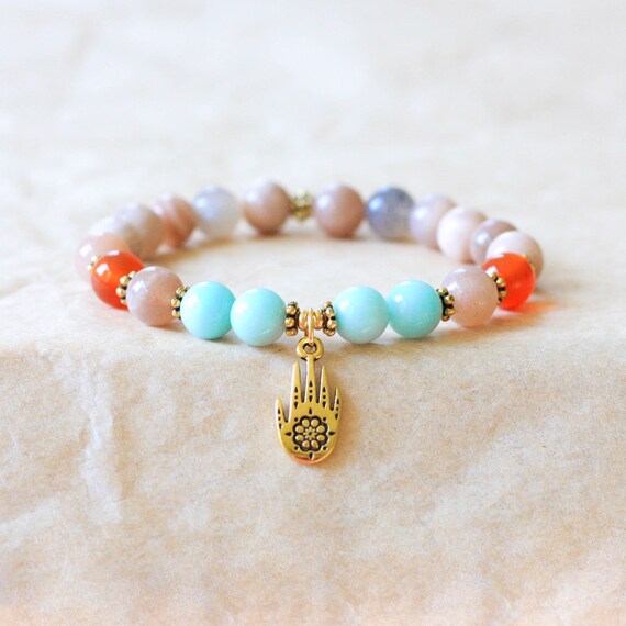 Wrist Mala Bracelet Yoga Beads Intention Bracelet Spiritual Etsy
