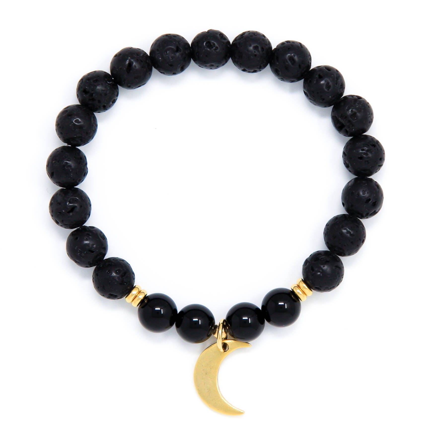 LIVE BY THE MOON (Moon Phase) Gemstone & Lava Bead Diffuser Bracelet – Soul  Gems Jewelry