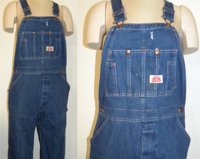 Vintage Round House Overalls / Denim / Men / Women / Carpenter / Work
