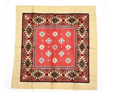 Vintage Southwestern Bandana Wamcraft 50 50 RN 14193 Made USA Native American 21.5 quot x 21.5 quot