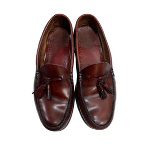 Vintage Bass Weejun Tassel Loafers Oxblood Leather Men 10E
