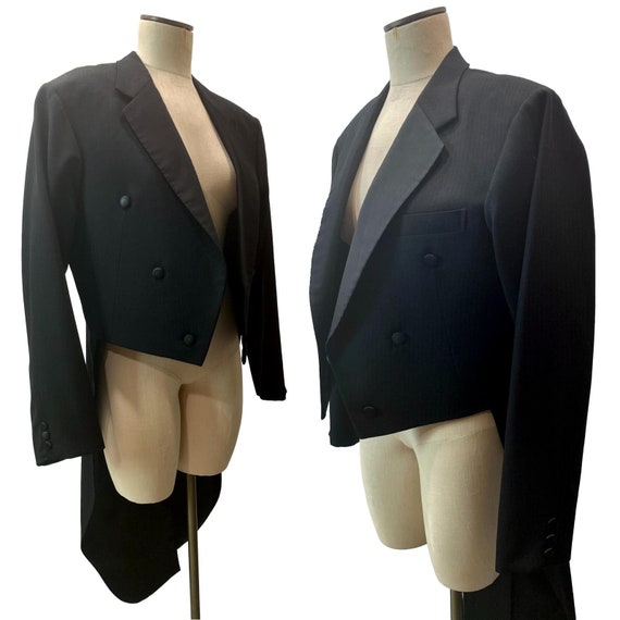 Vintage Black Tuxedo Jacket w Tails | Morning Coa… - image 2
