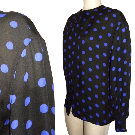 トップス vintage Ellen Tracy dot frill bow blouse vintage Ellen Tracy dot frill bow blouse