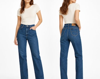 70er Jahre Lee High Waist Jeans mit geradem Bein | Talon 42 | Vintage Frauen W30