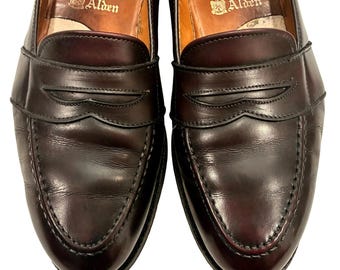 Vintage ALDEN Black Calfskin Leather Tassel Loafers | Size  display picture 1