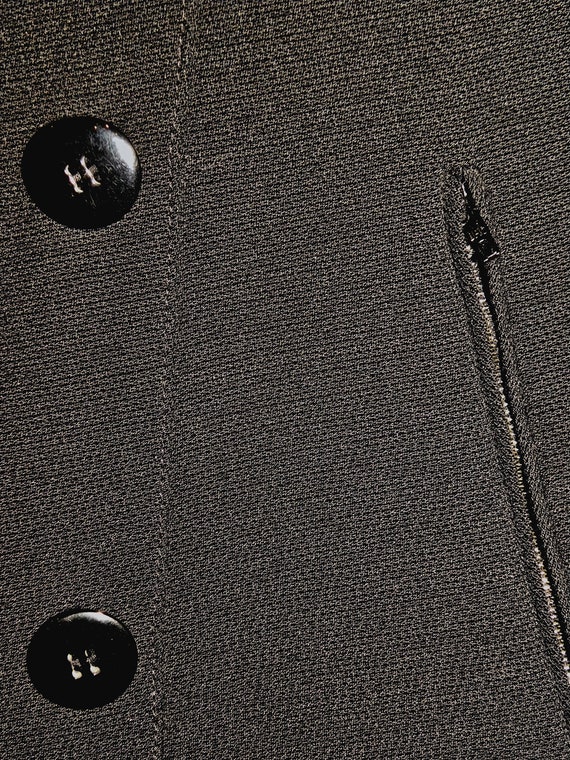 80s Azzedine Alaia PARIS Black Wool Suit | Mini S… - image 9