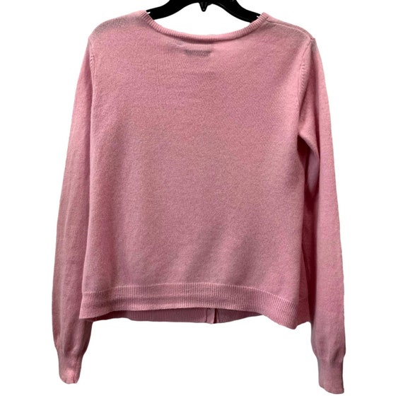 Y2K 00s Ralph Lauren Pink Cashmere Cardigan Sweat… - image 8