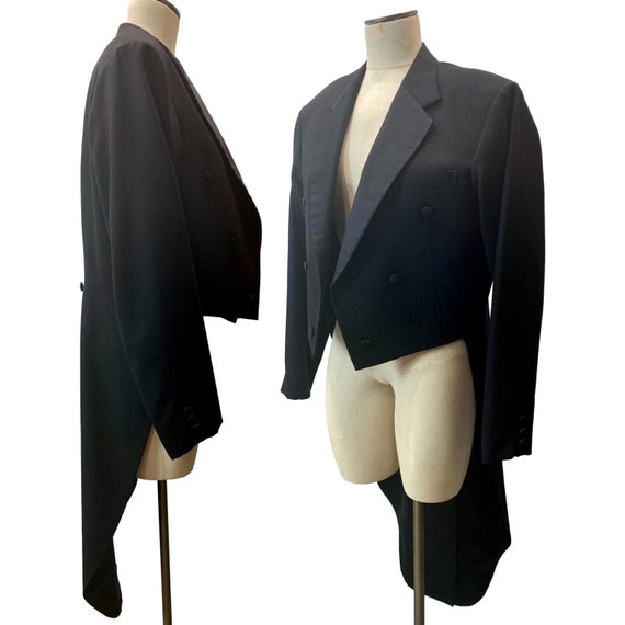 Vintage Black Tuxedo Jacket w Tails | Morning Coa… - image 3