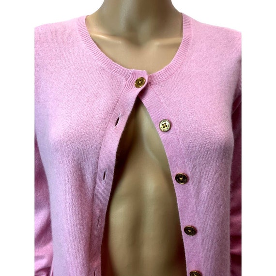 Y2K 00s Ralph Lauren Pink Cashmere Cardigan Sweat… - image 6