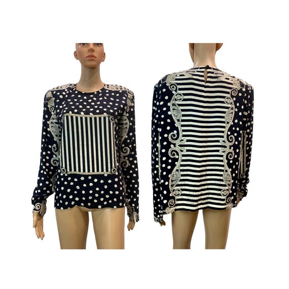 Black and white evening top hotsell