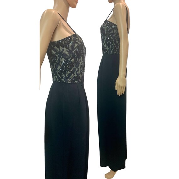 80s Nolan Miller Black Jumpsuit w Lace Beads and … - image 7