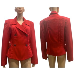 80s 90s Tailored Red Wool Blazer | MOD Jacket  S
