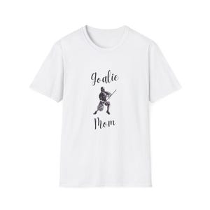 Lacrosse Goalie Mom Unisex Softstyle T-Shirt, Lacrosse Mom Shirt, Sports Apparel, Gift for Goalies, Casual Wear