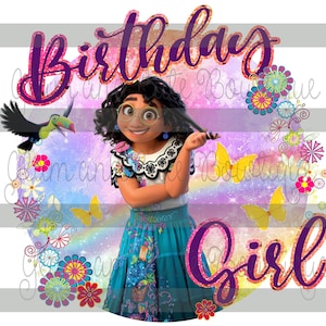 Birthday Girl Encanto Sublimation Design PNG Image